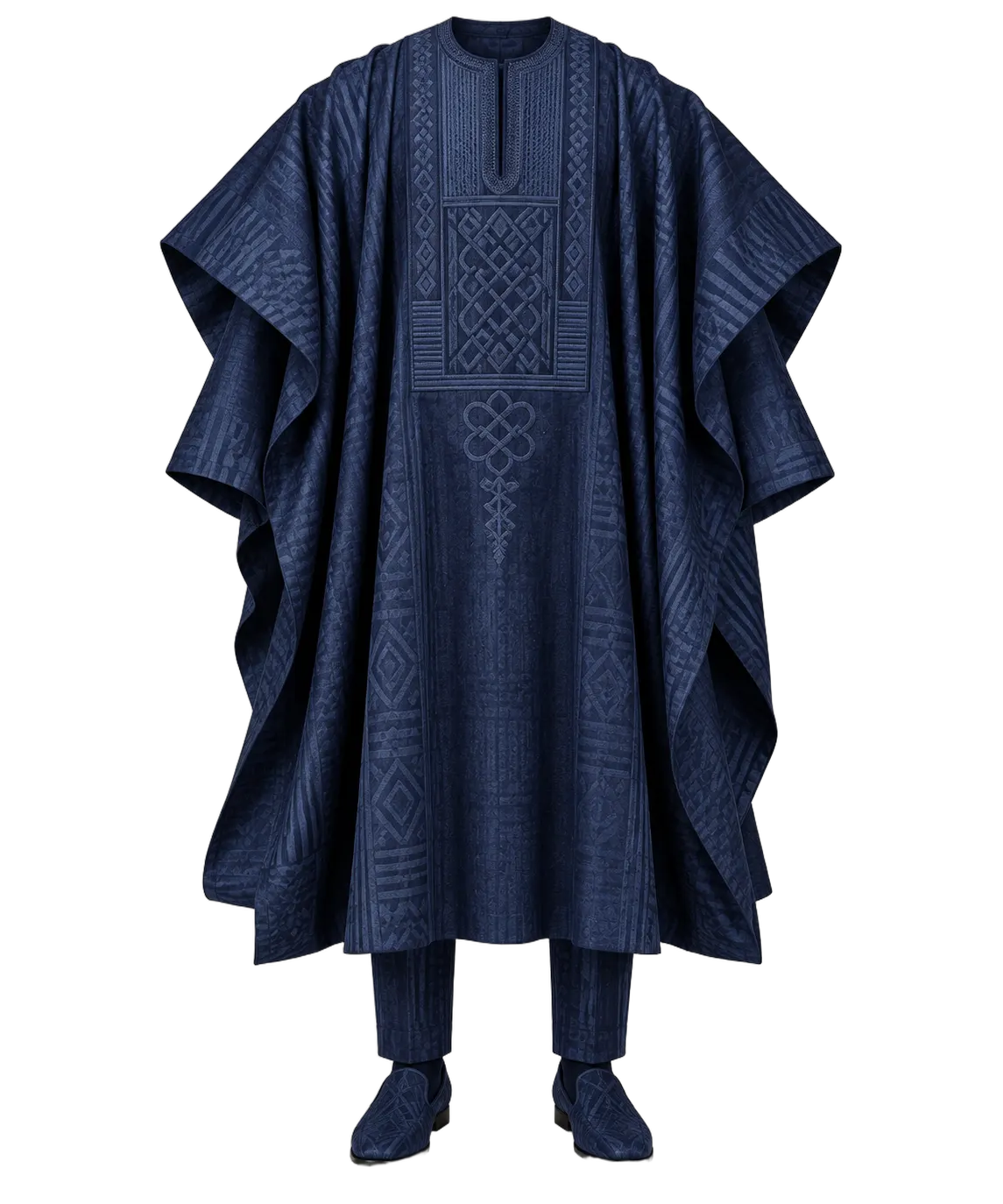 Erkek Agbada / Boubou Takımı — Batı Afrika