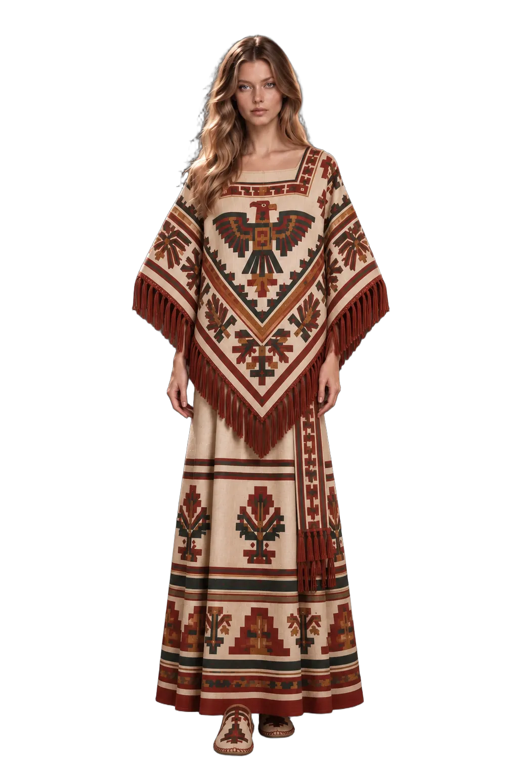 Woman — 1400 — 1400 Aztec Quechquemitl