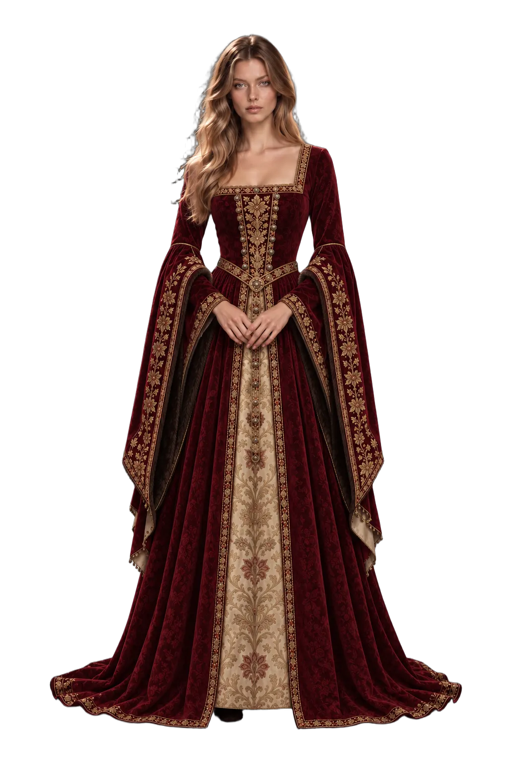 Woman — 1450 — 1450 Burgundian Gown