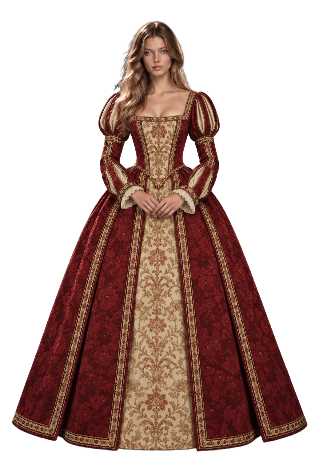Woman — 1550 — 1550 Farthingale Gown
