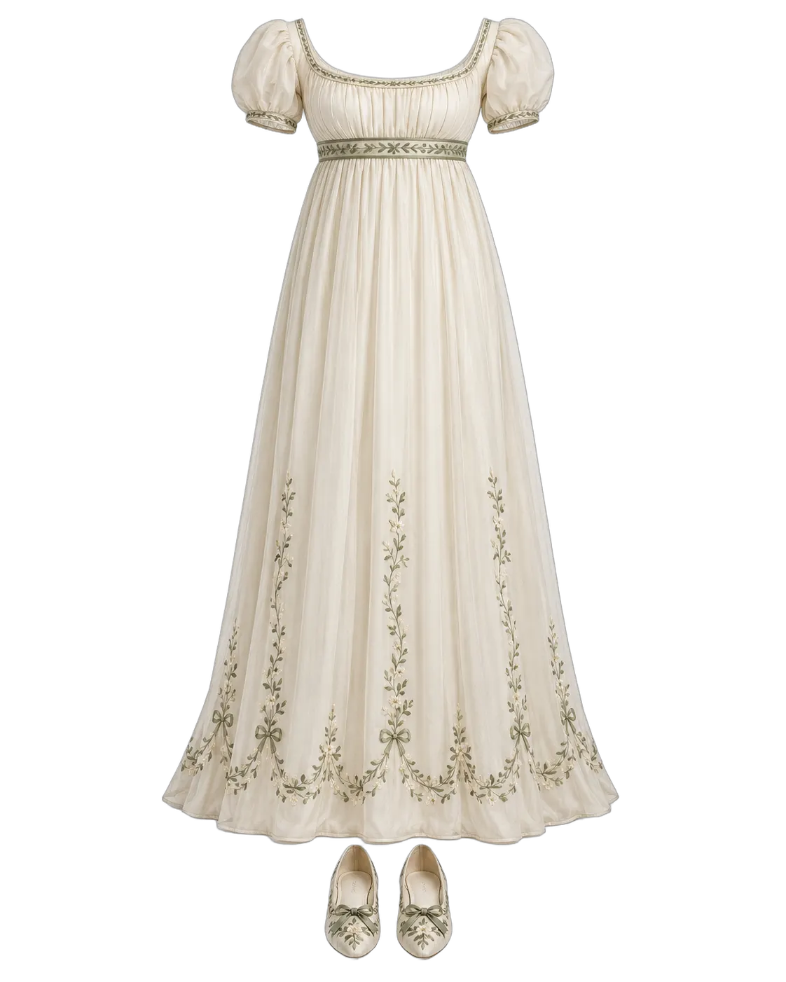 1800 european empire dress look — France / Europe