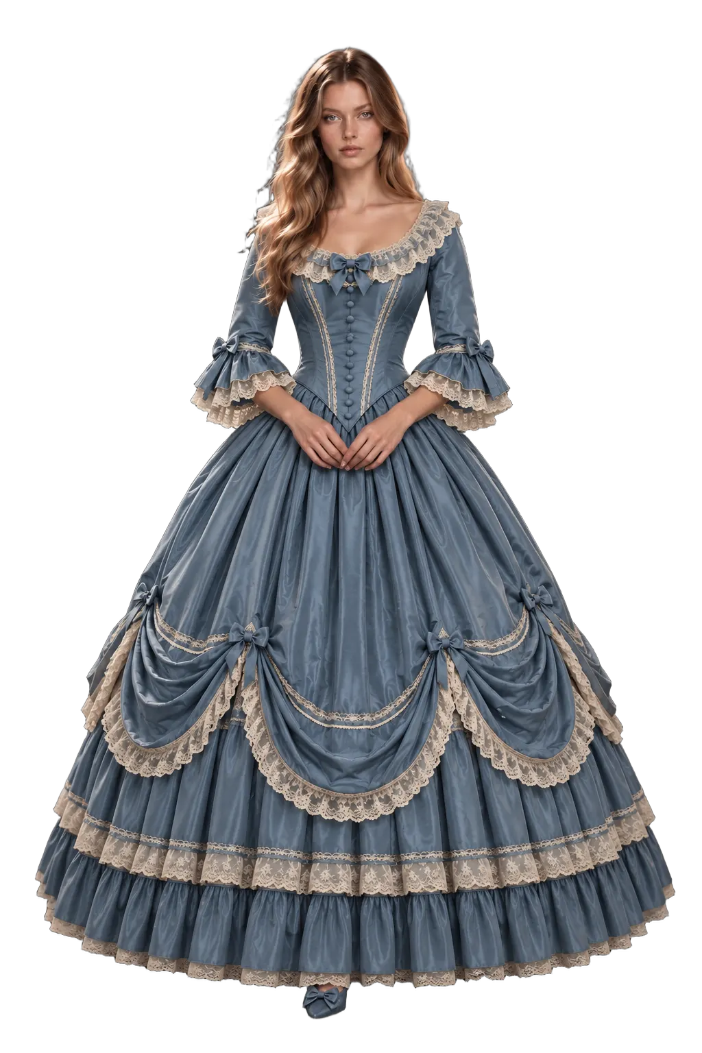 Woman — 1856 — 1856 Crinoline Dress Look