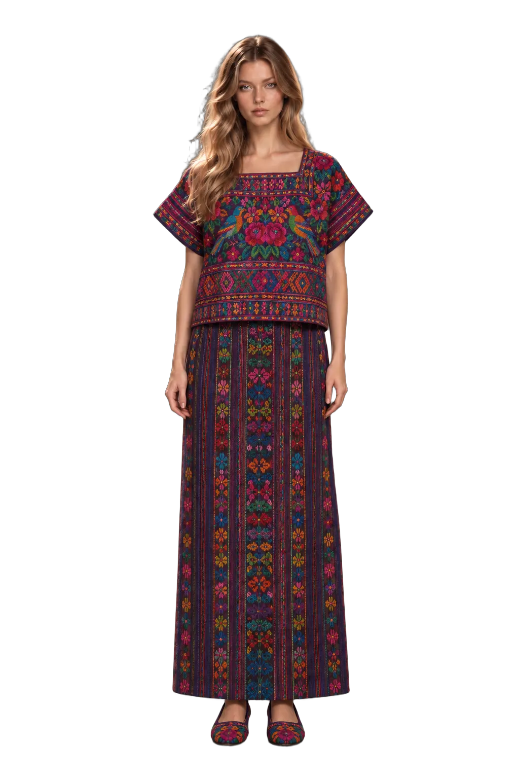 Woman — 700 — 700 Maya Huipil + Long Skirt
